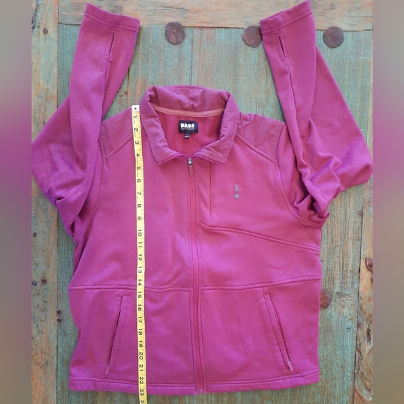 Bass Outdoor Womens Palmetto Full Zip Lightweight Fleece coat large EUC - Picture 11 of 11